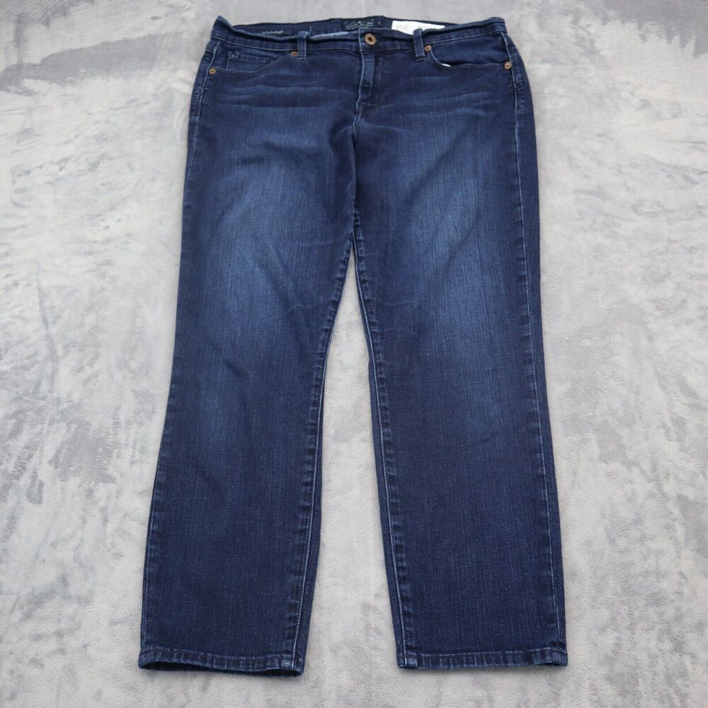 Lucky Brand Pants Womens 14 Blue Sofia Skimmer Mid Rise Straight Cut Jeans